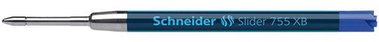 Blauwe Schneider Slider 755 XB balpenvulling met zilveren punt.