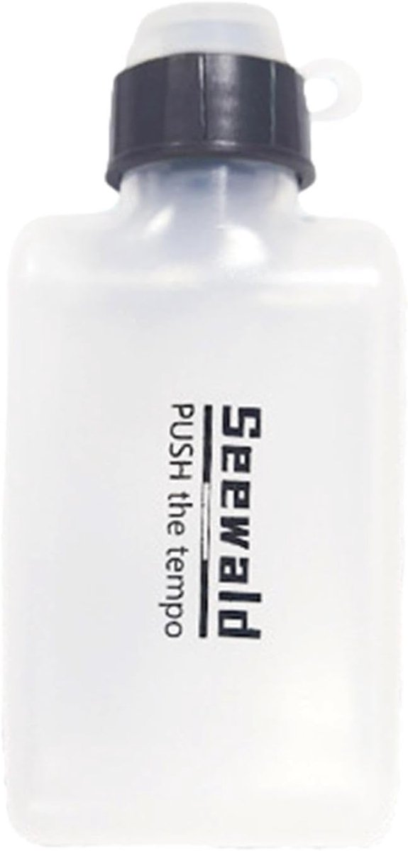 Sport Waterfles - Platte Fles - Hydratatie Onderweg - Compact Knijpdesign - 200 ml Capaciteit - Transparant Wit