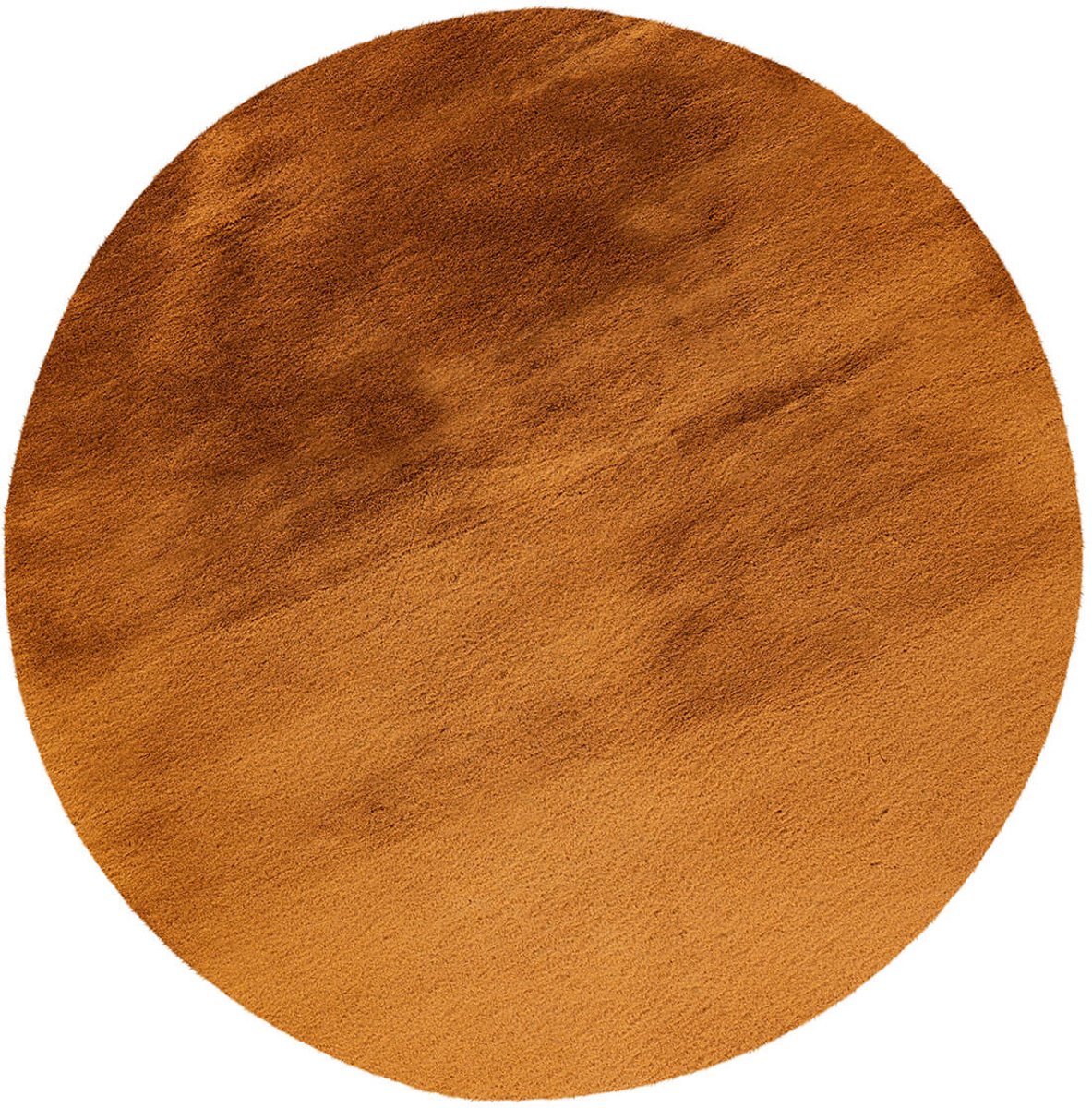 Muratap Heaven Rond Fluffy Soft Hoogpolig Vloerkleed Geel- 160 CM Ø