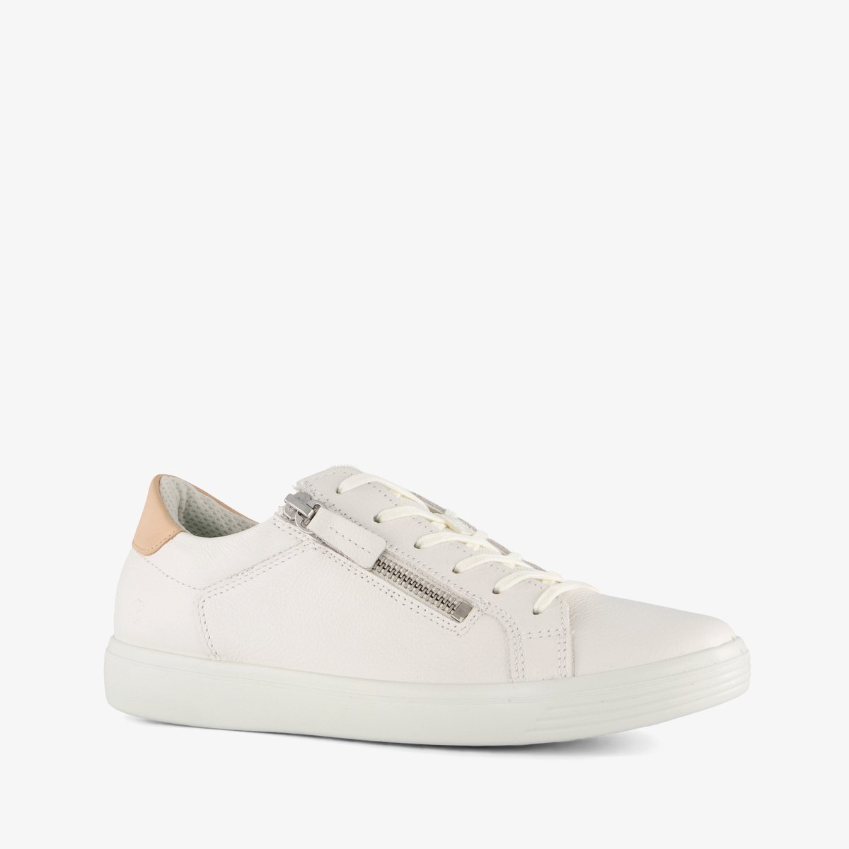 ECCO Classic suede dames sneakers wit