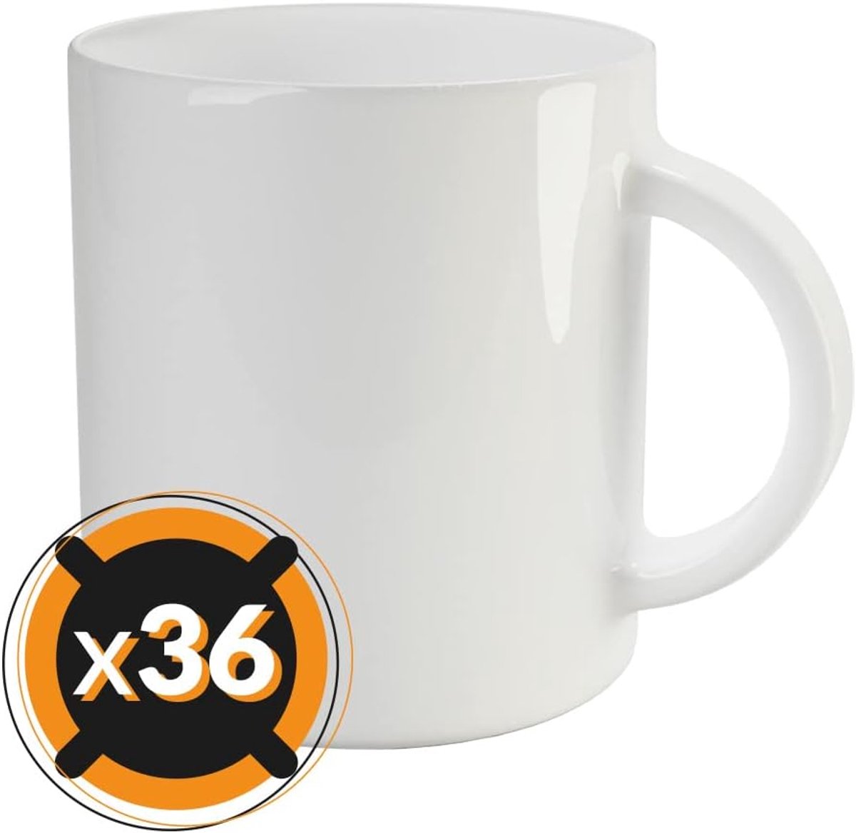 36 Witte Keramische Sublimatiemokken 350 ml - Vaatwasmachinebestendig