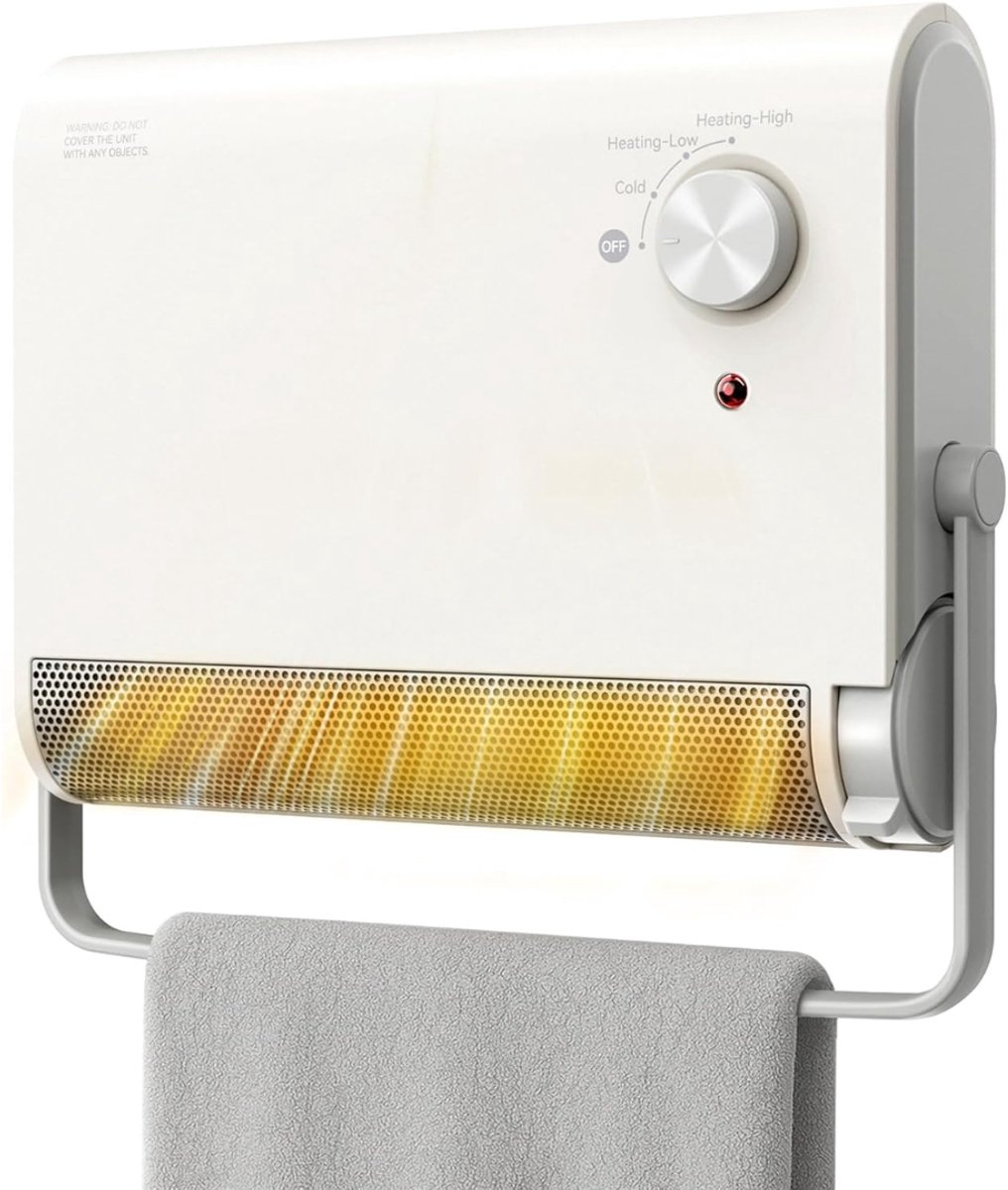White-Label® Wandkachel - Wandverwarming Elektrisch - Keramische Kachel -Wit