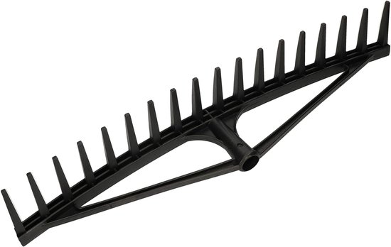 KOTARBAU® Bladhark, Tuinhark, Kunststof, 61 cm, Zwart, 18 Tanden, Bladbezem, Zonder Steel, voor Gras En Heg, Lichtgewicht Hark, Stevige Hark van Merkloos	 — afbeelding 3