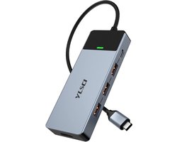 USB C Hub, HOPDAY 5 in 1 USB-C hub met 4K HDMI ,100W PD, USB 3.2 10 Gbps gegevenspoorten, voor MacBook Pro, MacBook Air