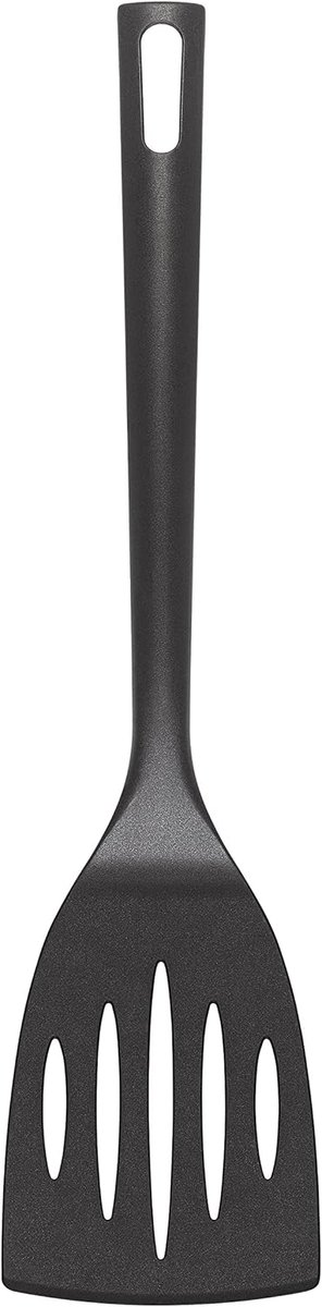 Flexibele Nylon Spatel met Sleuven, BPA-vrij, Anti-aanbak, Keukengerei, Zwart