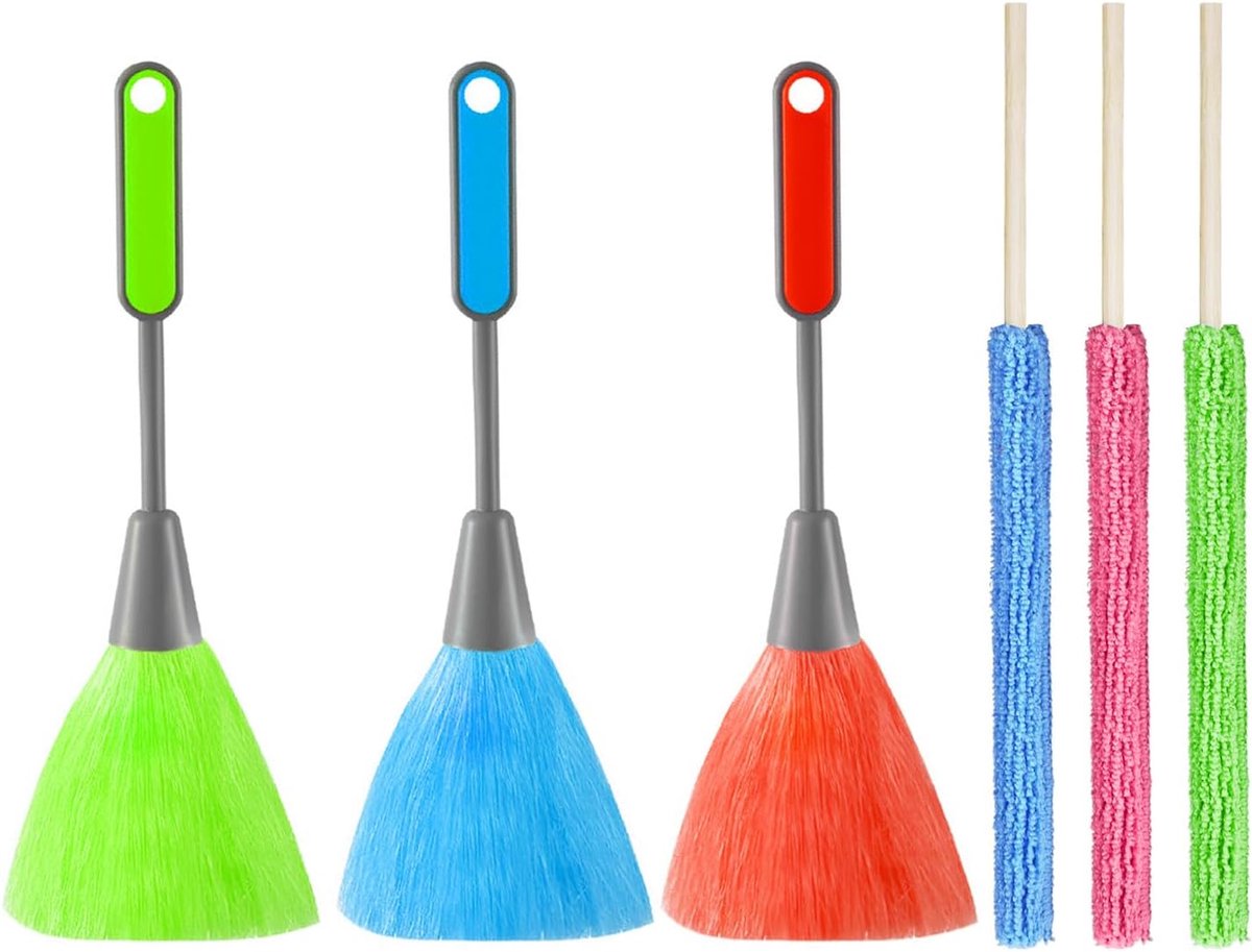 Set van 3 microvezeldoeken en 3 plumeaus voor computer en keuken