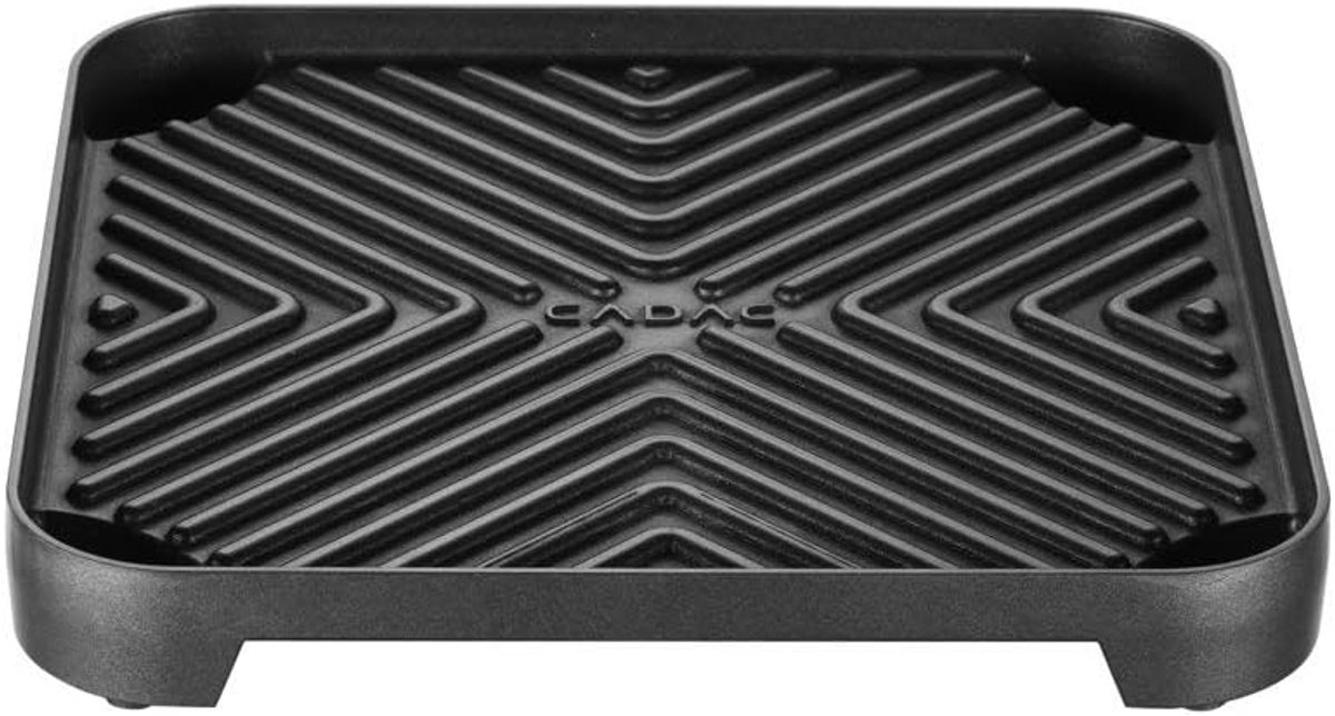 Vervangende Grillplaat - Ribbelplaat - Barbecue Accessoire - Vaatwasserbestendig - 25x25x4 cm