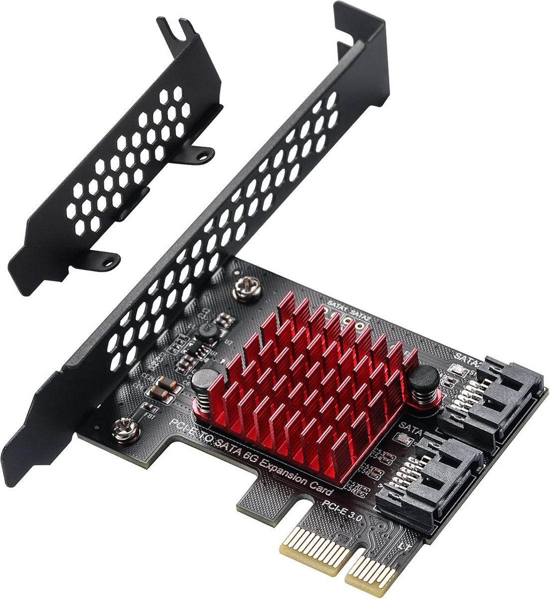 SATA Uitbreidingskaart - Opslagkaart - Extra Opslag - PCI-E 3.0 Gen3 - Low-Profile Beugel