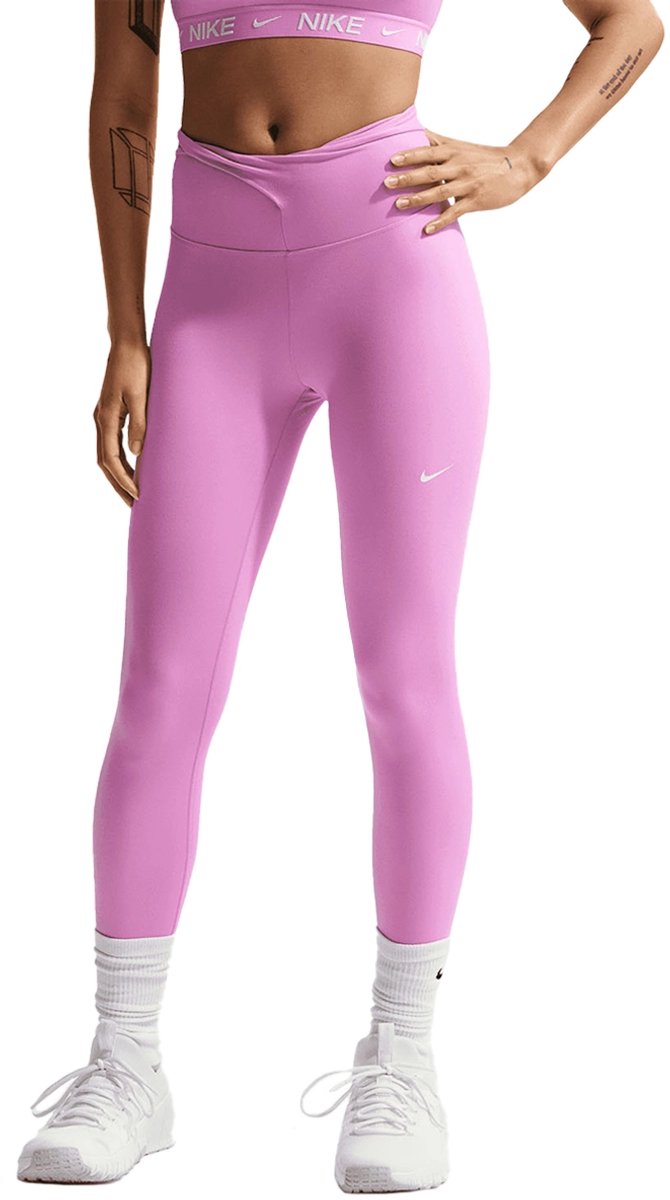 Nike one dri-fit hr 7 8 tight in de kleur . Roze