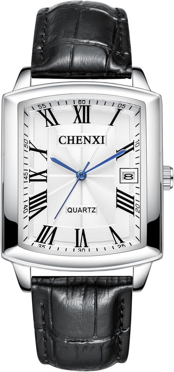 Vintage Analoog Horloge met Romeinse Cijfers en Leren Band - Waterdicht Polshorloge voor Dames en Heren