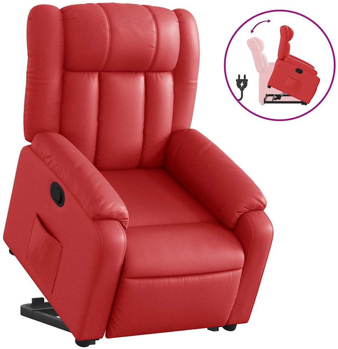 vidaXL Sta-op-stoel - kunstleer - rood