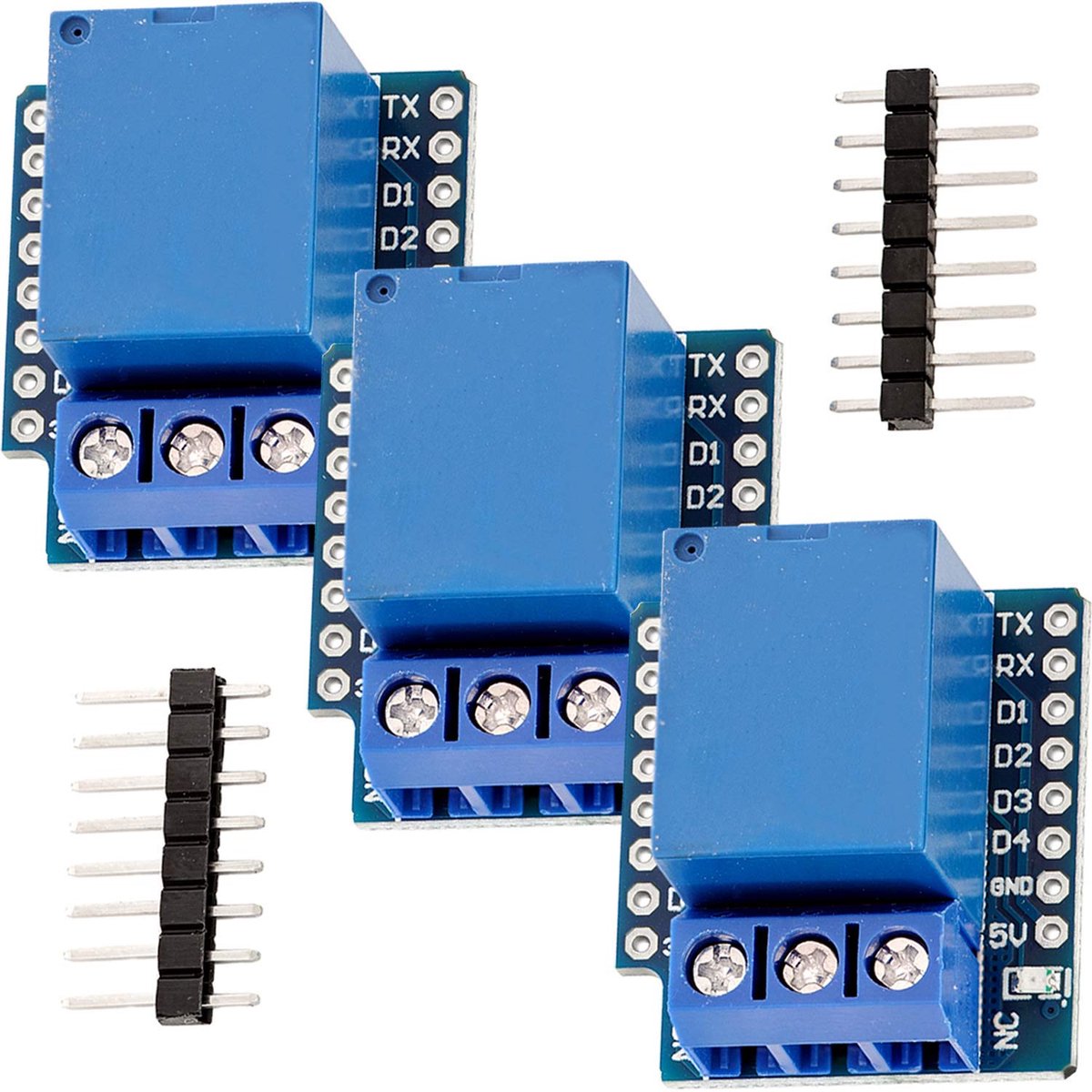 Relais Schild - Module Controller - Microcontroller Projecten - Drie Stuks Set - Compact Ontwerp