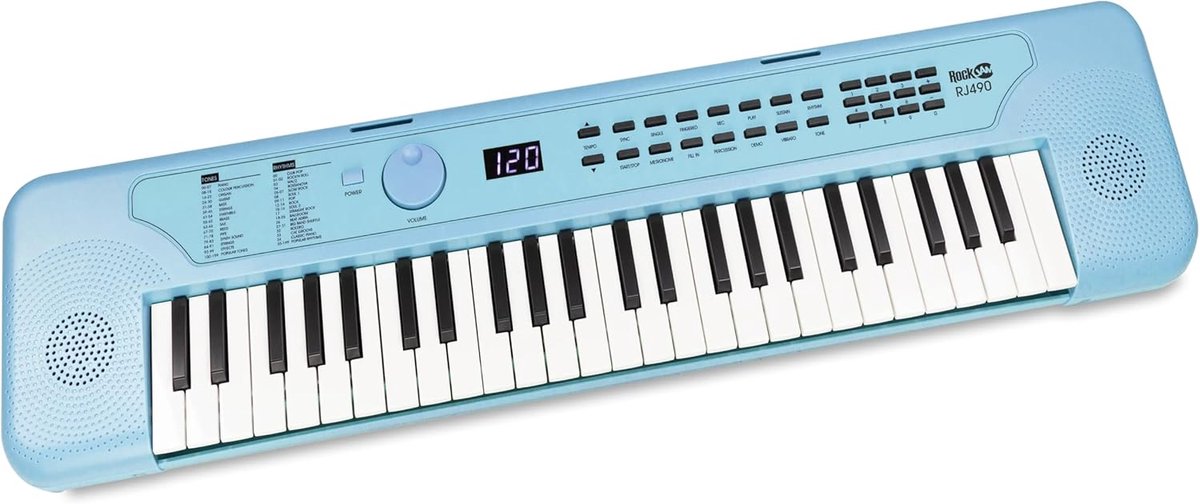 49 Toetsen USB Keyboard Piano MIDI Elektrisch Beginners - Babyblauw