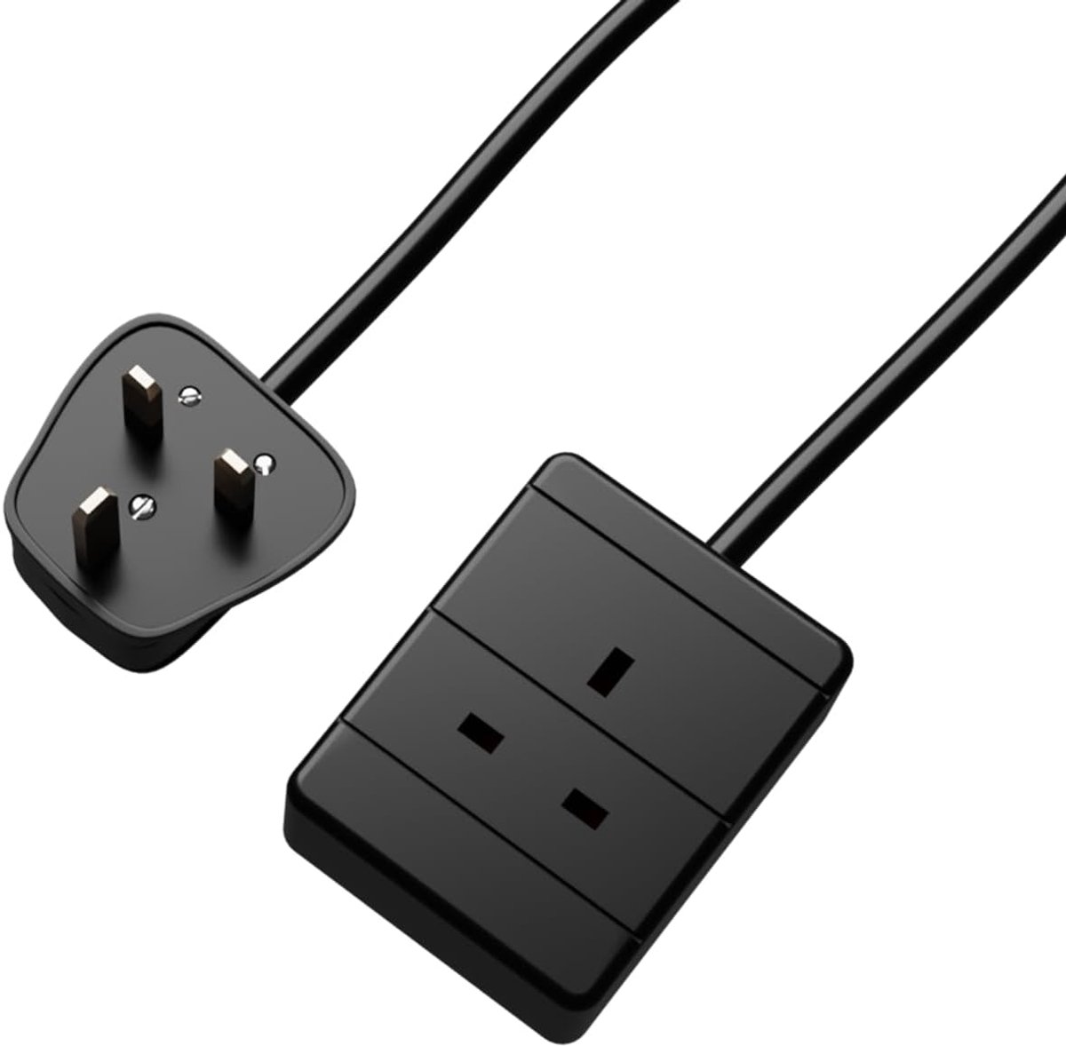 10m CAT6 Kabel 13A - Enkele Socket Verlengkabel - Netwerkkabel - Zwart
