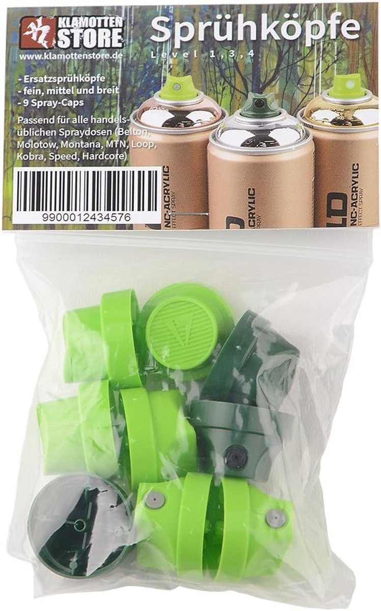 Spuitbusdoppen - Set 9 Stuks - Geschikt voor Montana, Belton, Loop, Kobra, MTN
