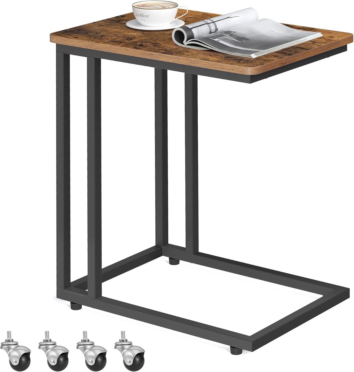 Bedtafeltje met Wielen - Bedleestafel - Laptoptafel voor op Bed - Laptophouder