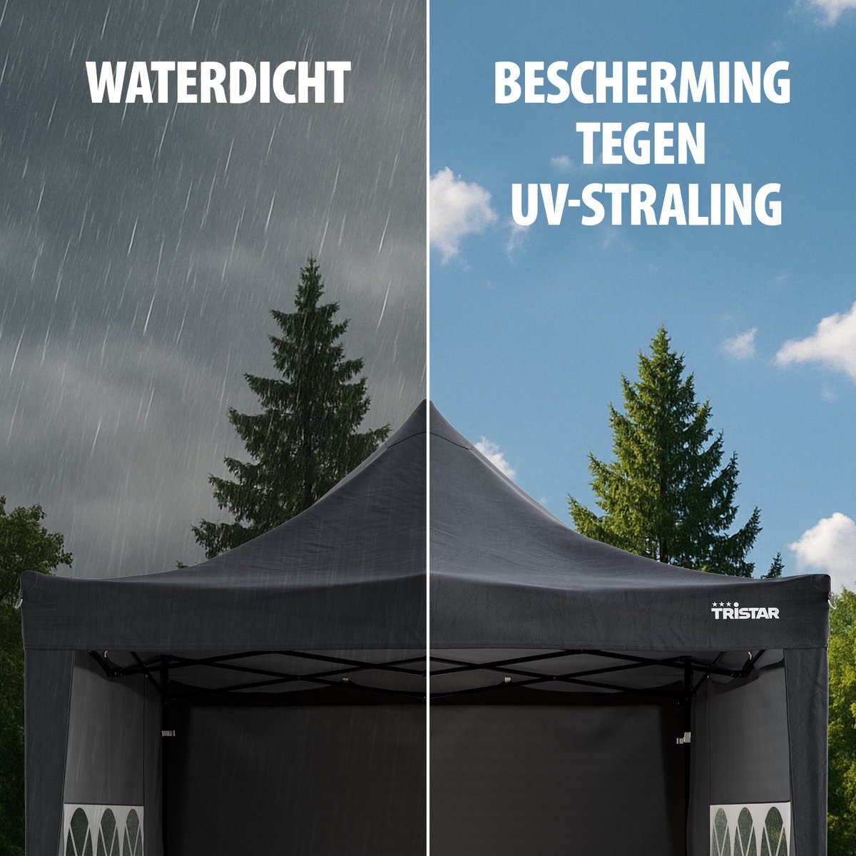 Tristar Partytent 3x3m PT-7810 Antraciet thumbnail 4