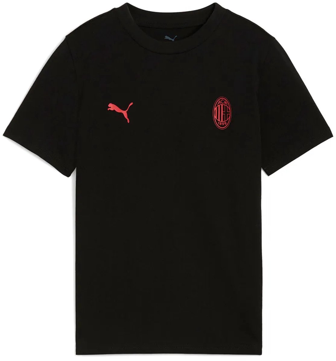 Puma Ac Milan Football Essentials T-shirt Met Korte Mouwen 13-14 Years Kinderen Zwart