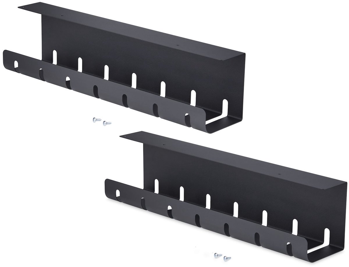 StarTech.com 2-Pack Kabelmanagement Tray voor onder bureau