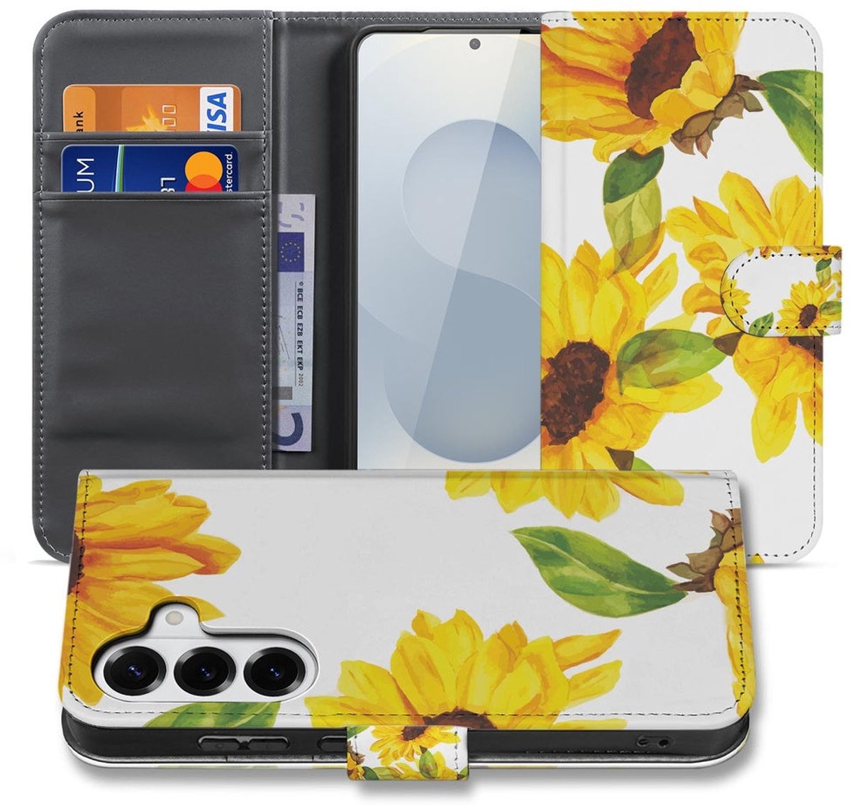 Hoesje Samsung Galaxy S26 Zonnebloemen Wallet
