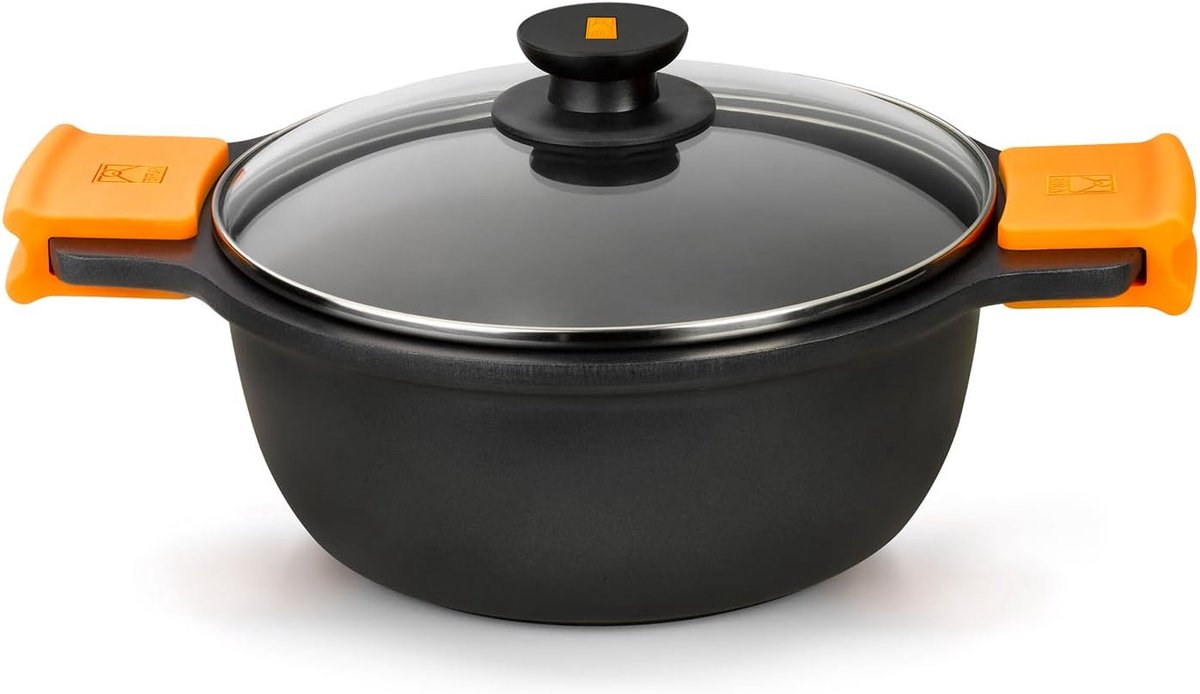 Kasserol met glazen deksel 5,7 liter - 28 cm - Gietaluminium - Geschikt voor inductie
