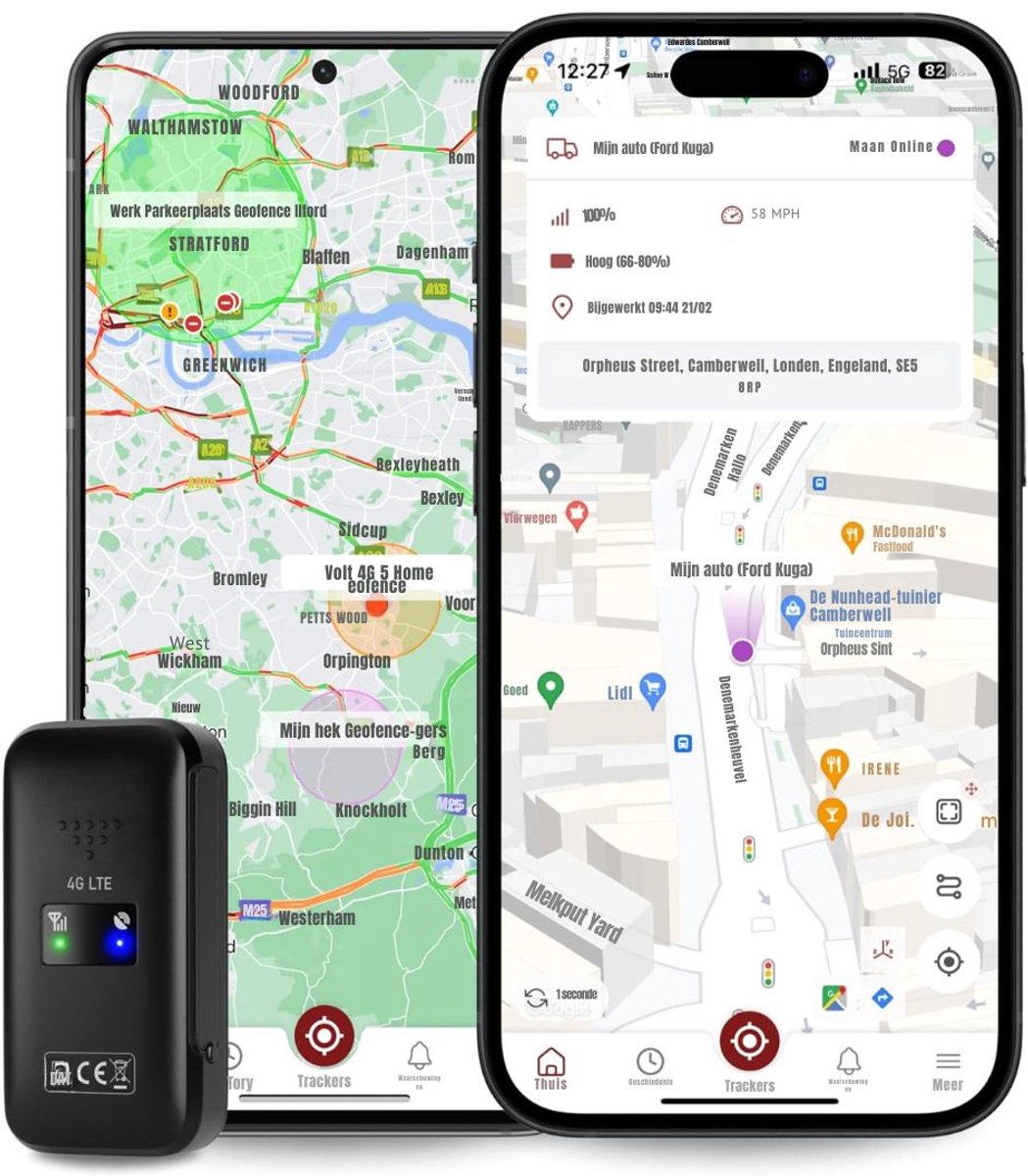 DYNA® GPS Tracker fiets - GPS Tracker - GPS Trackers - Zwart - 4cm x 2cm x 7cm