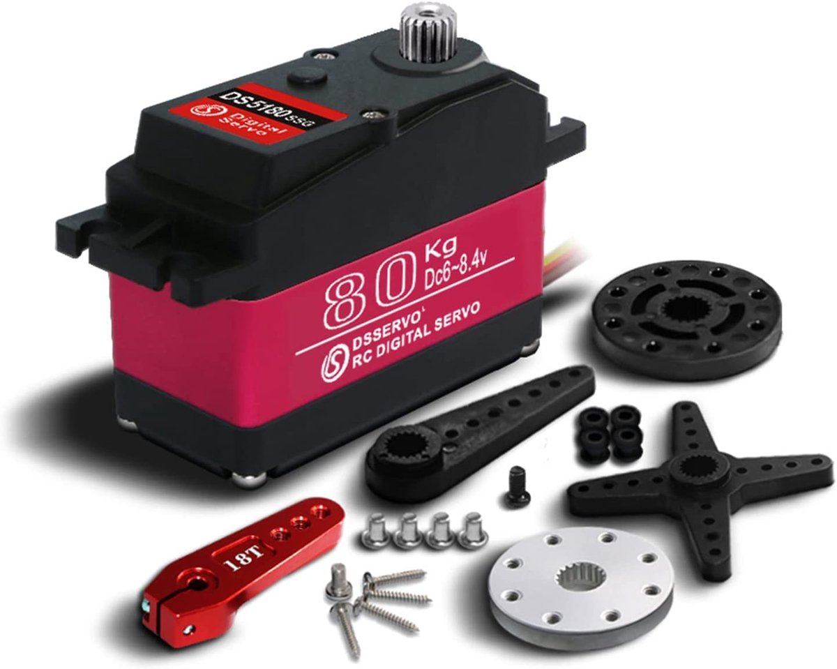 Digitale Servomotor - Hoge Koppel Motor - RC Robot Auto - Waterdicht Aluminium - 7.4V 80KG