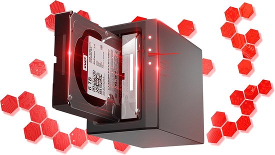 Interne Harde Schijf - Opslagstation Desktop - NAS Opslag - NASware 3.0 Technologie - 35 inch - Rood van Merkloos — afbeelding 5
