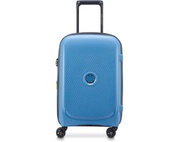 Merkloos Harde Cabinekoffer - Reiskoffer handbagage - Vliegreizen - Lichtgewicht uitbreidbaar - 55 × 35 × 25 cm - Zinkblauw