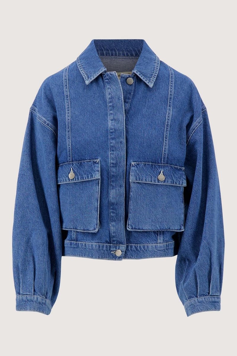 Zusss Boxy Jacket Medium Blauw