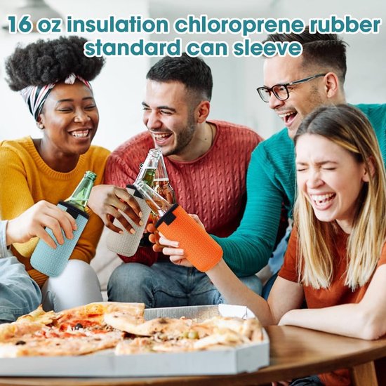 6 Pcs 170ml Blikkoelers - Herbruikbare Neopreen Koelhouder voor Buiten, Reizen, Feestjes van Merkloos — afbeelding 5