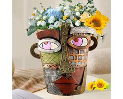 Brutalist Abstracte Schoonheid Gezicht Plantenbakken Bloempot Ornamenten Unieke Abstracte Bloempot Binnen Grappige Vetplanten Planter voor Woondecoratie Kamer Decoratie Retro