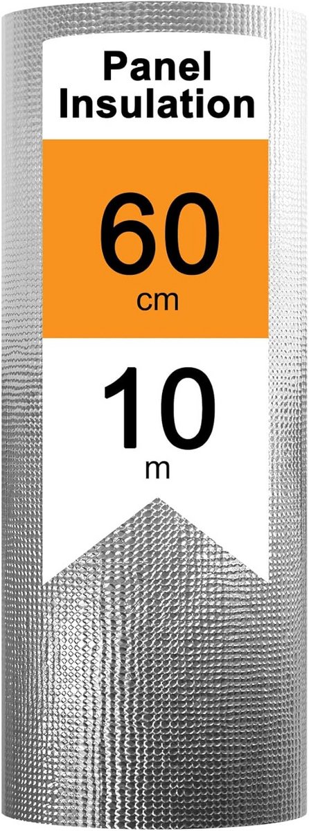 Isolatiefolie 6 m² voor optimale warmte-isolatie - 0,6 x 10 m, waterdicht en geluiddicht