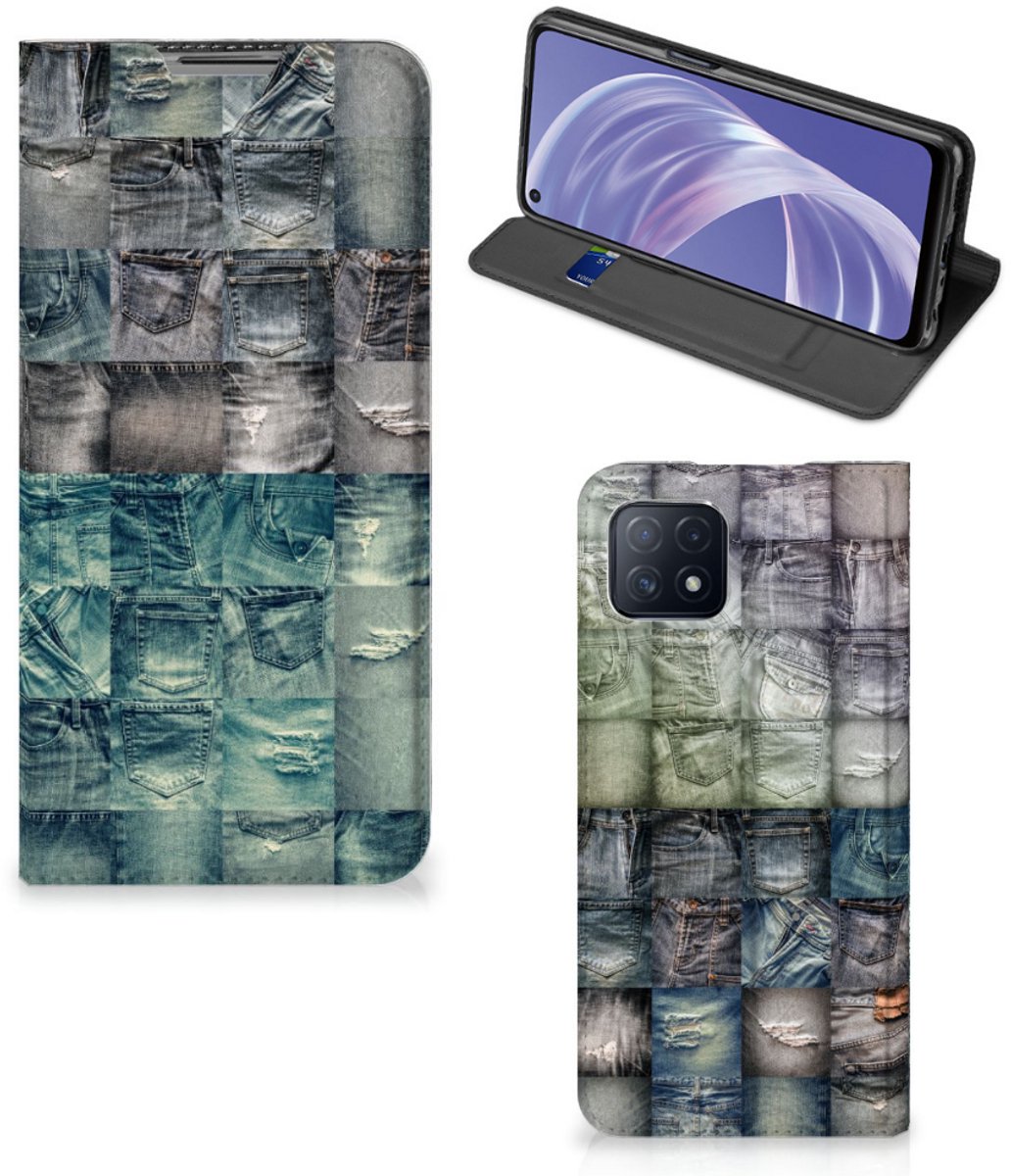 Hippe Standcase OPPO A73 5G Spijkerbroeken