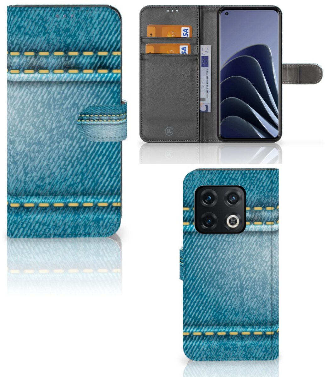 Boekhoesje voor OnePlus 10 Pro Wallet Case met Pasjes Jeans