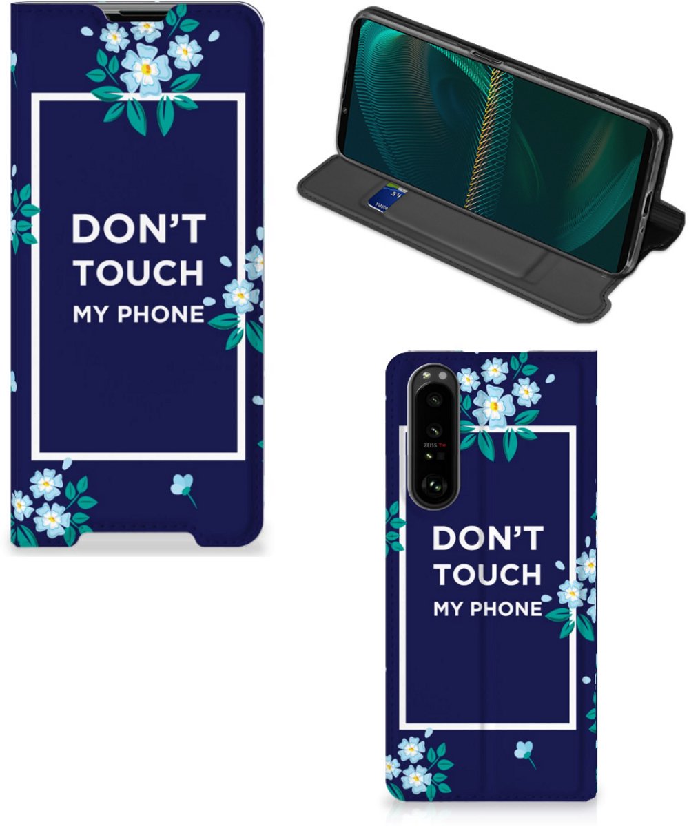 Sony Xperia 5 III Design Case Flowers Blue DTMP