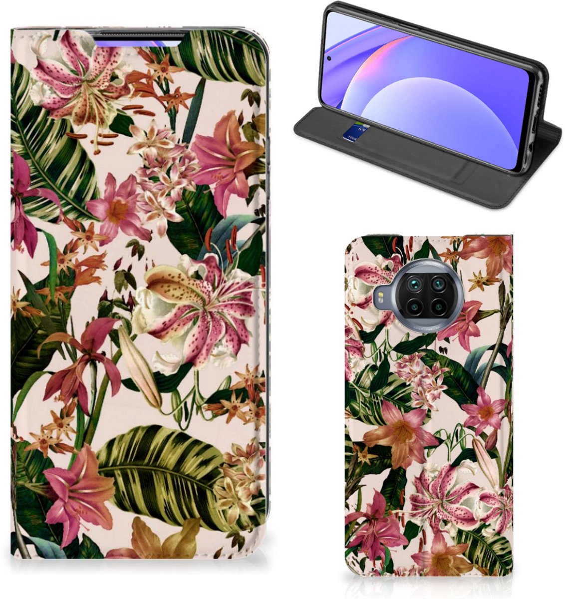 Xiaomi Mi 10T Lite Smart Cover Flowers