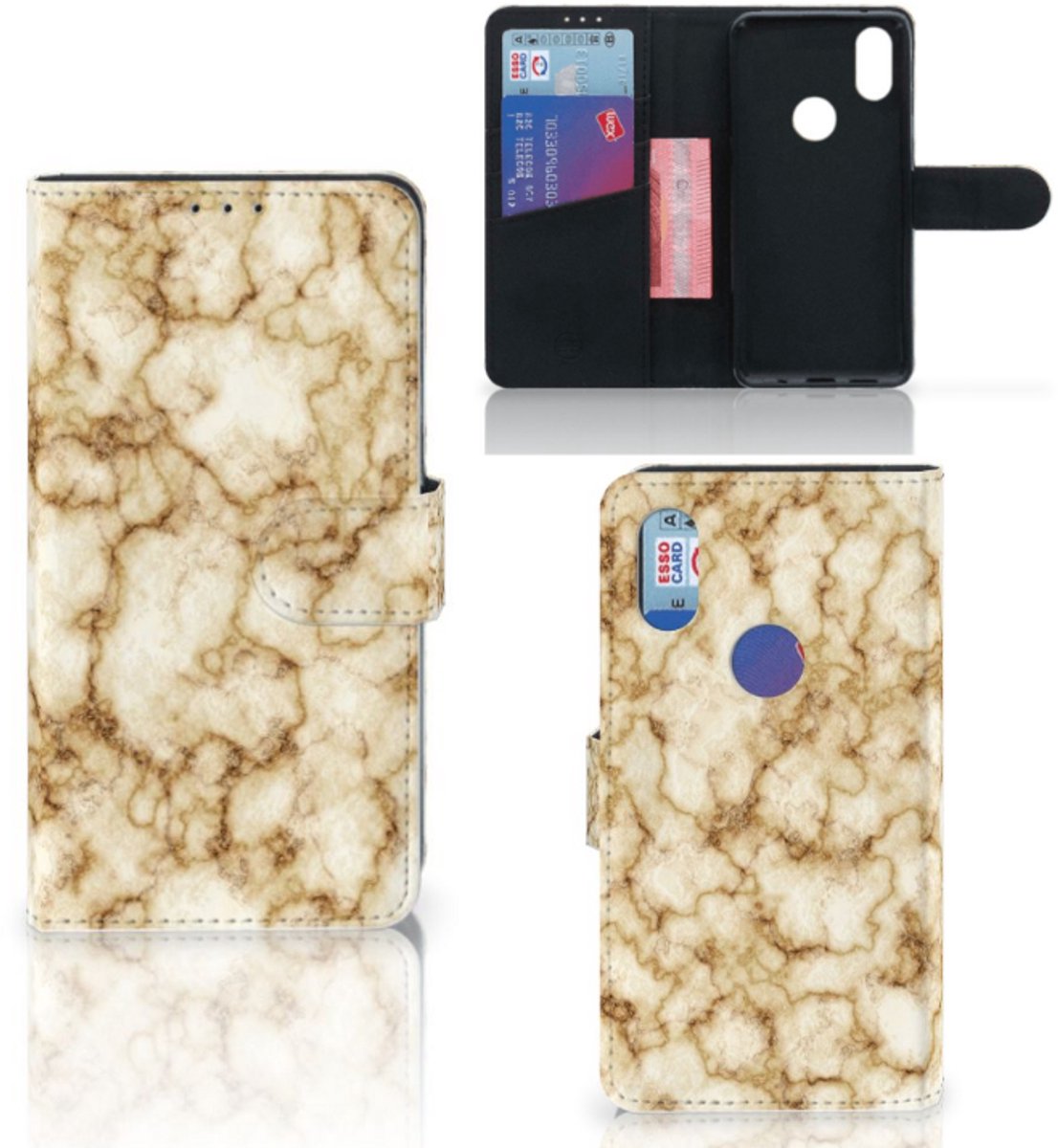Xiaomi Mi Mix 2s Bookcase Marmer Goud