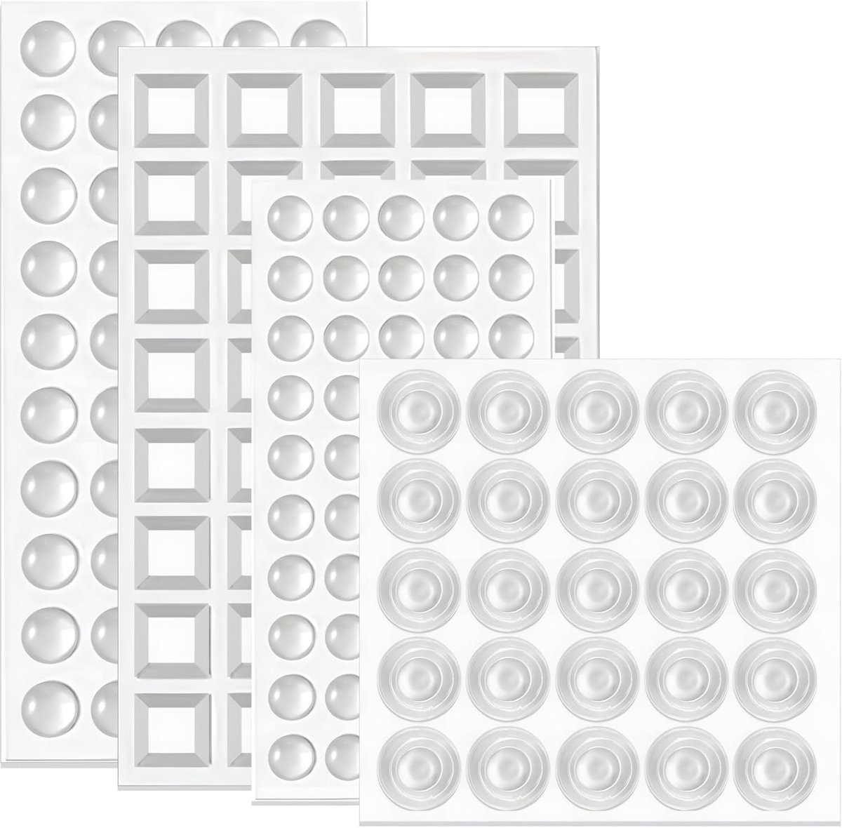 Kastbumpers 165 stuks - Zelfklevende Transparante Rubber Pads voor Meubelbescherming
