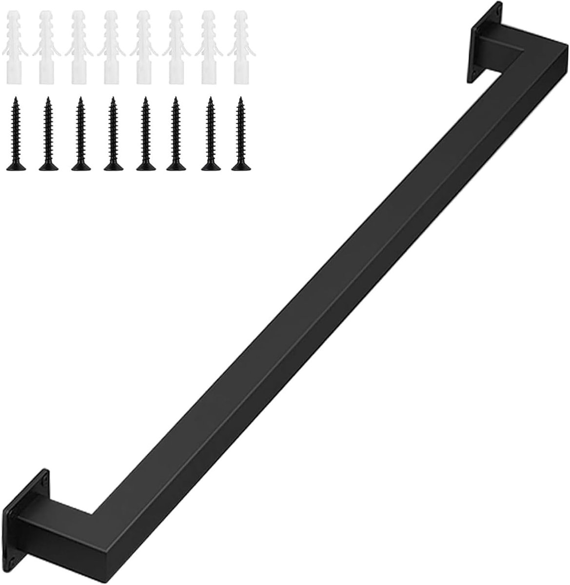 Trapleuning 90cm Zwart Metaal Smeedijzer voor Binnen en Buiten - Veiligheid voor Ouderen en Kinderen