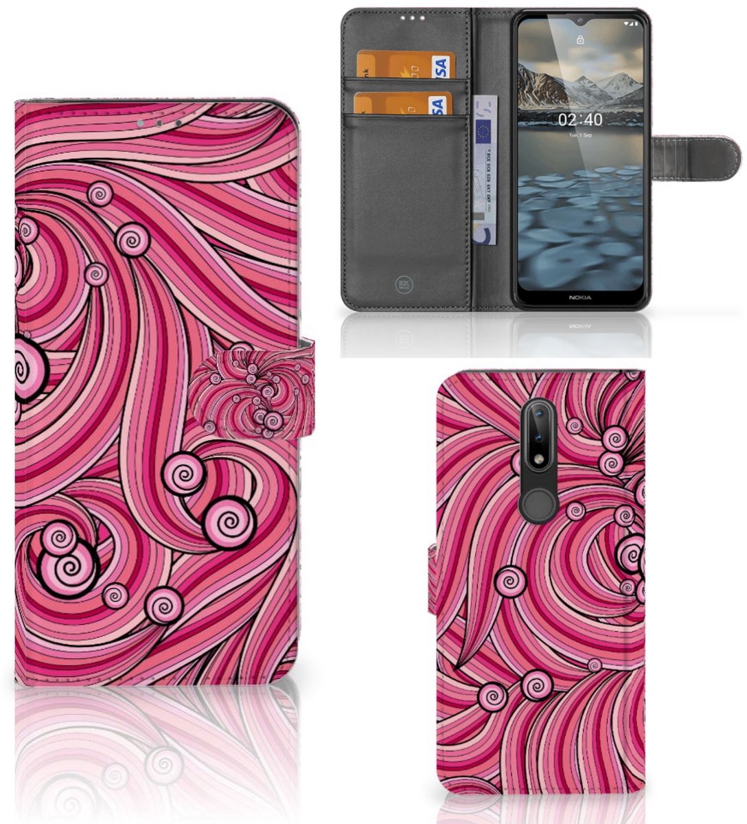 Nokia 2.4 Hoesje Swirl Pink
