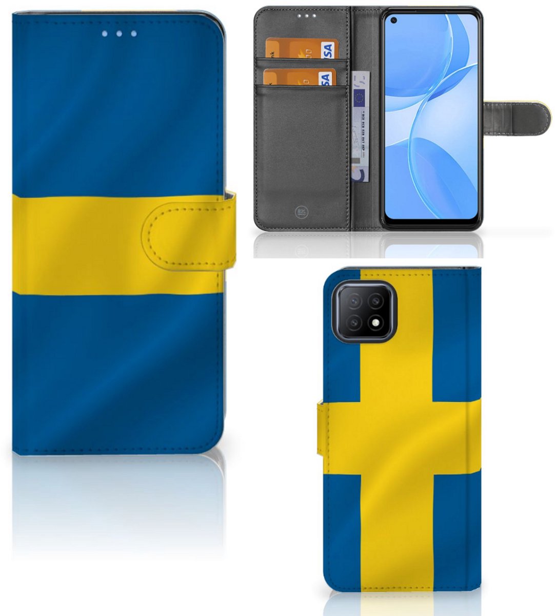 Book Case voor OPPO A73 5G Bookstyle Case Zweden