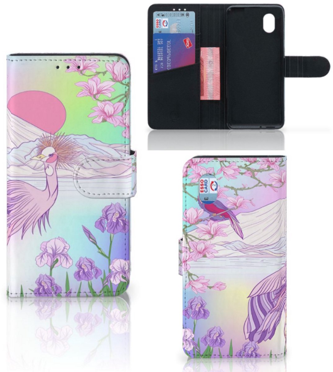 Alcatel 1B (2020) Telefoonhoesje met Pasjes Bird