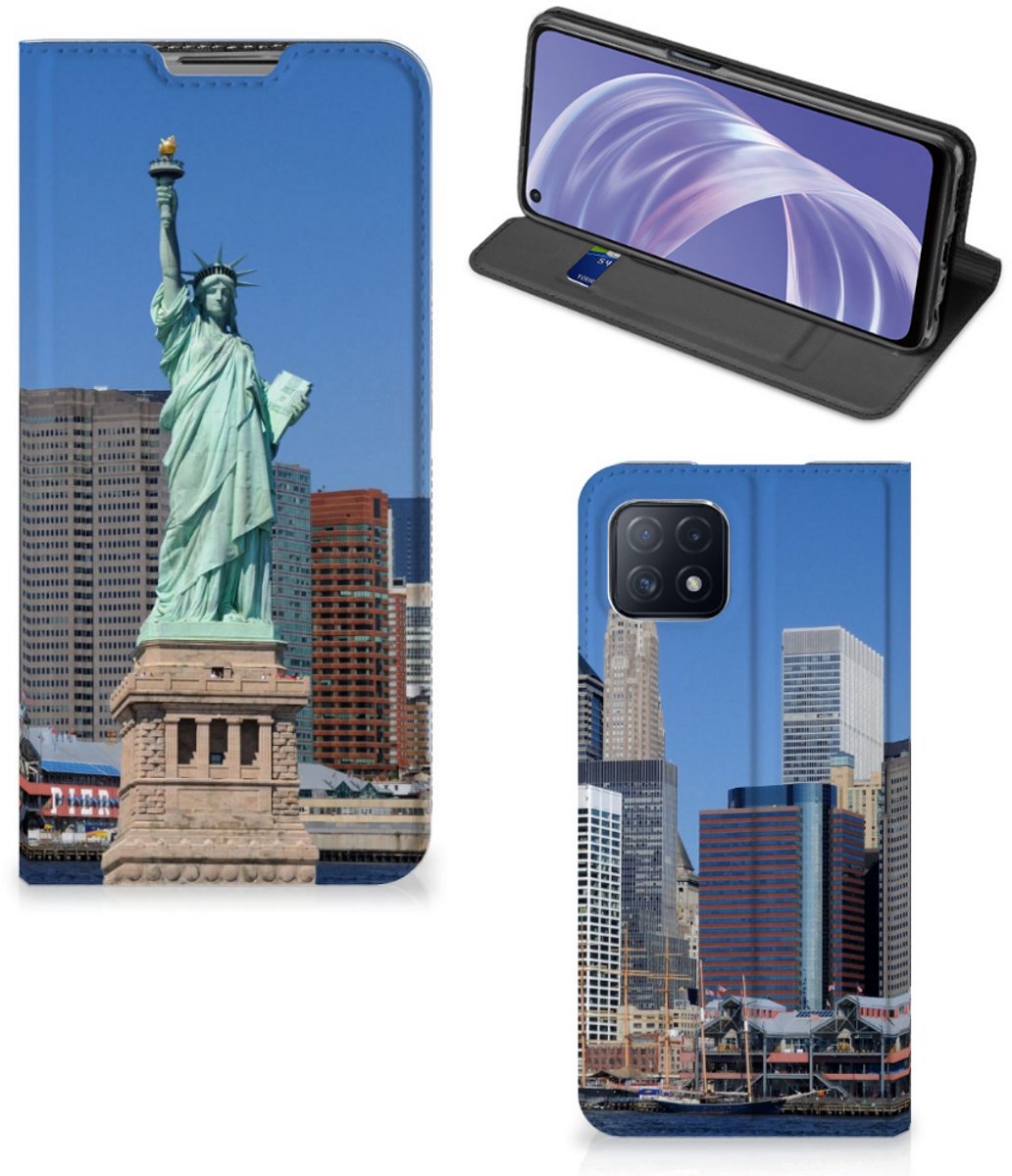 Standcase Hoesje voor OPPO A73 5G Book Cover Vrijheidsbeeld