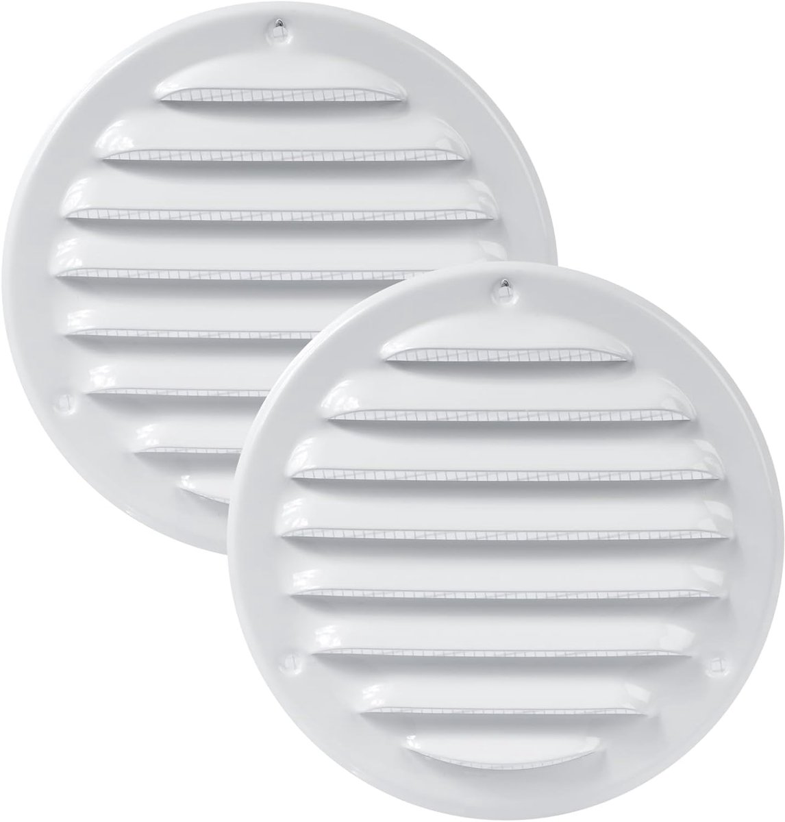 Ronde Soffit Ventilatie Deksel 4" met Ingebouwd Insectenscherm - HVAC Ventialtie voor Badkamer, Thuisbureau en Keuken - Verpakking van 2