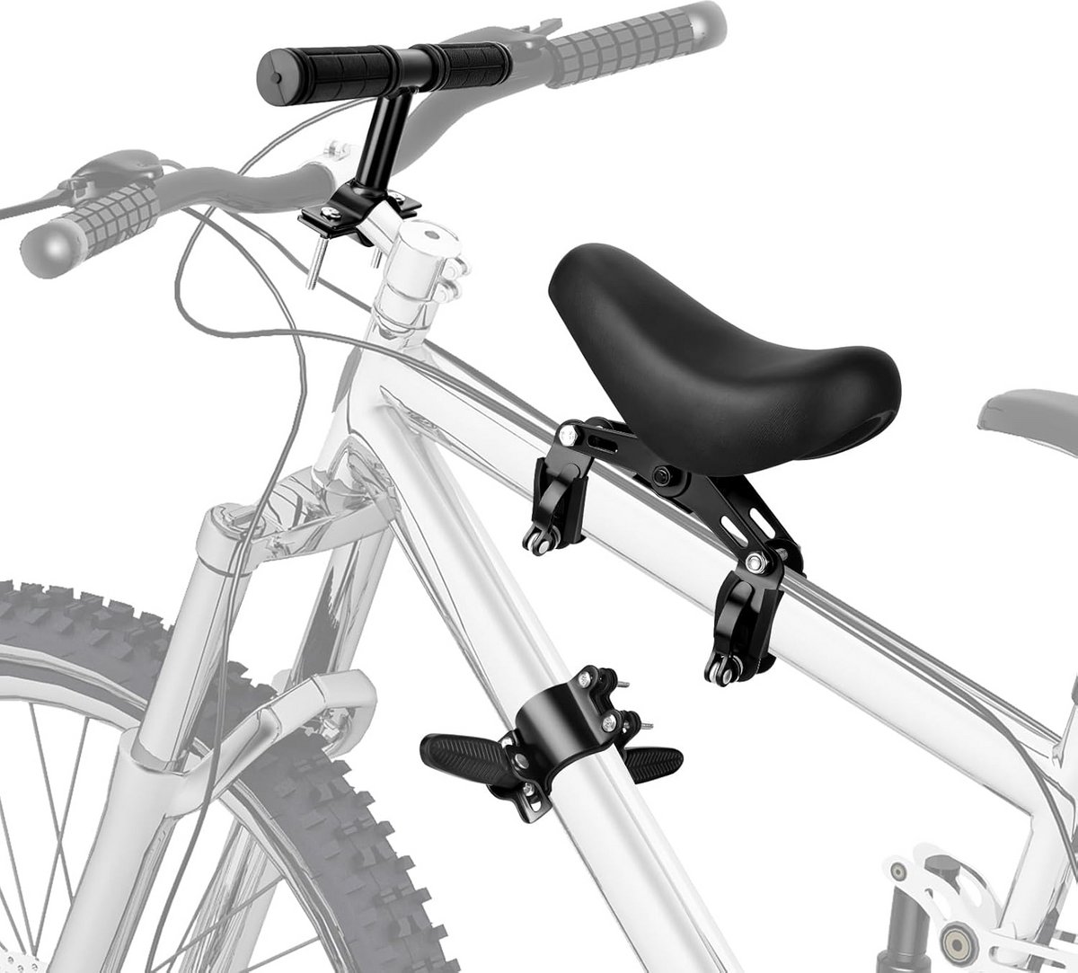 Fietsstoeltje voorzitje – fietsstoel – Fietsstoeltjes Met Stuur En Pedalen – Fiets Stoel Midden Op Stang – kinderzitje