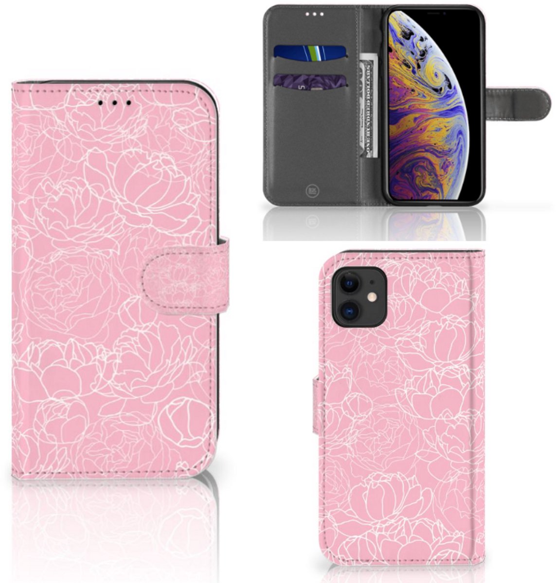 Apple iPhone 11 Hoesje White Flowers