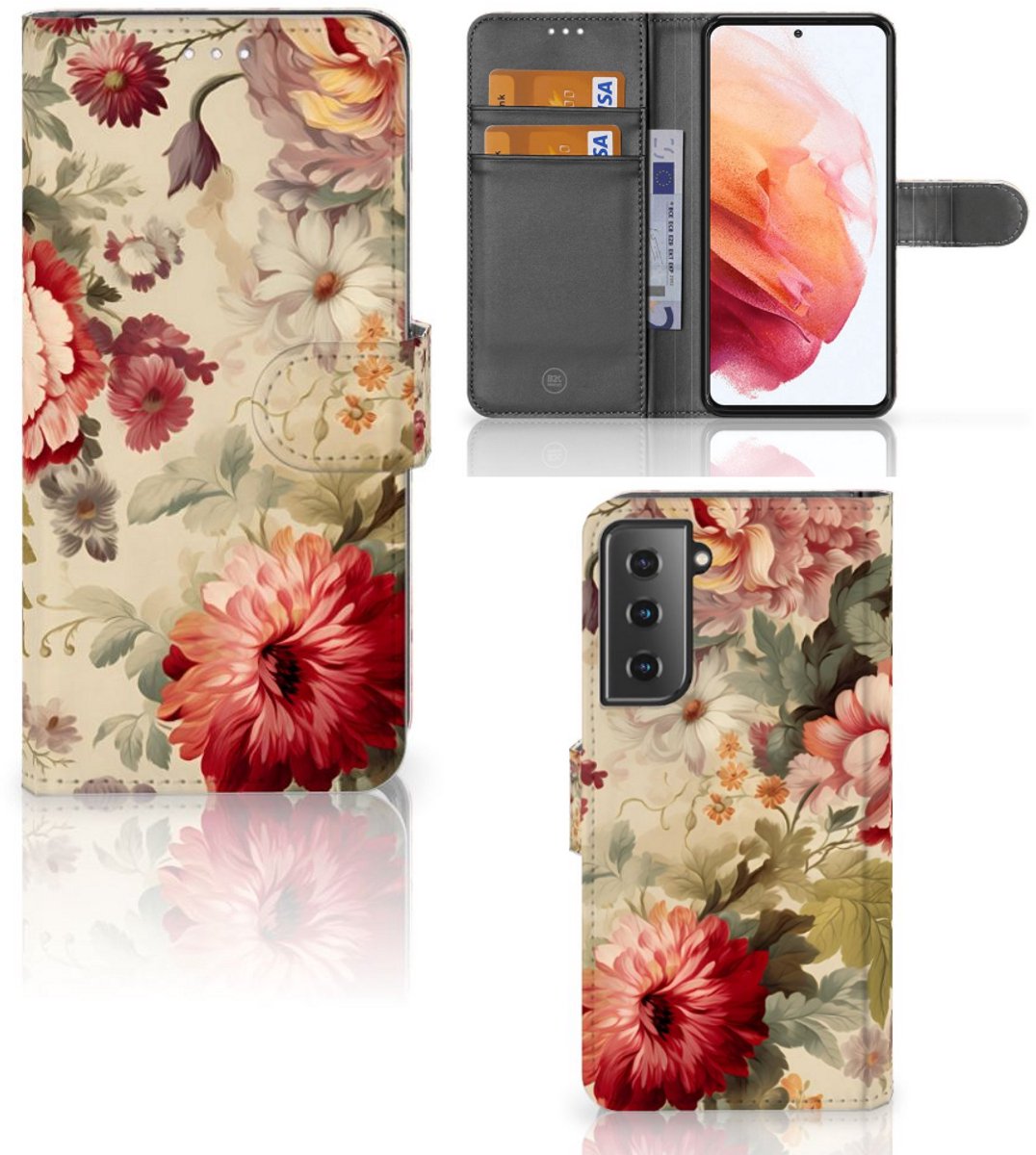 Hoesje voor Samsung Galaxy S21 Bloemen