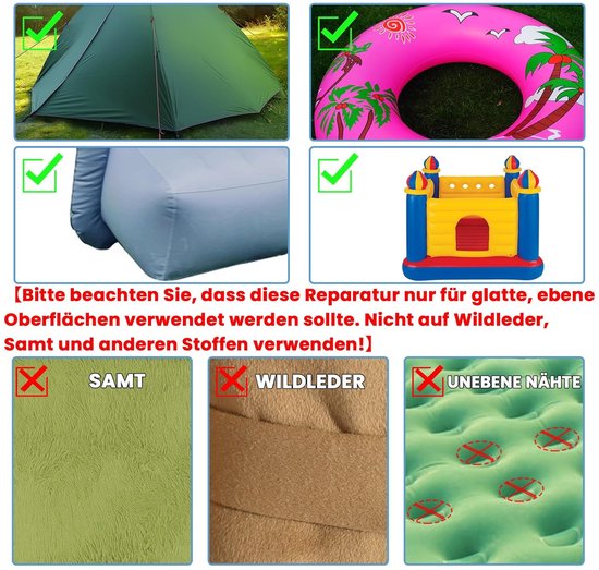 Multifunctionele Opblaasbare Reparatieset - Waterdichte Repair Tape 4 in x 18 m voor Zwembad, Luchtmatras, Tent, en Meer van Merkloos — afbeelding 2