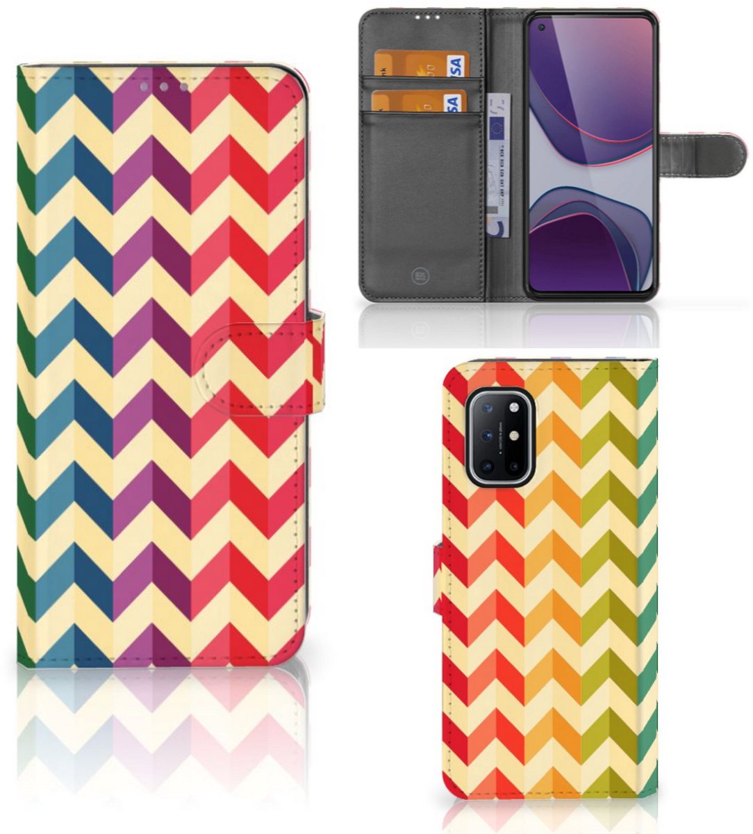 OnePlus 8T Telefoon Hoesje Zigzag Multi Color